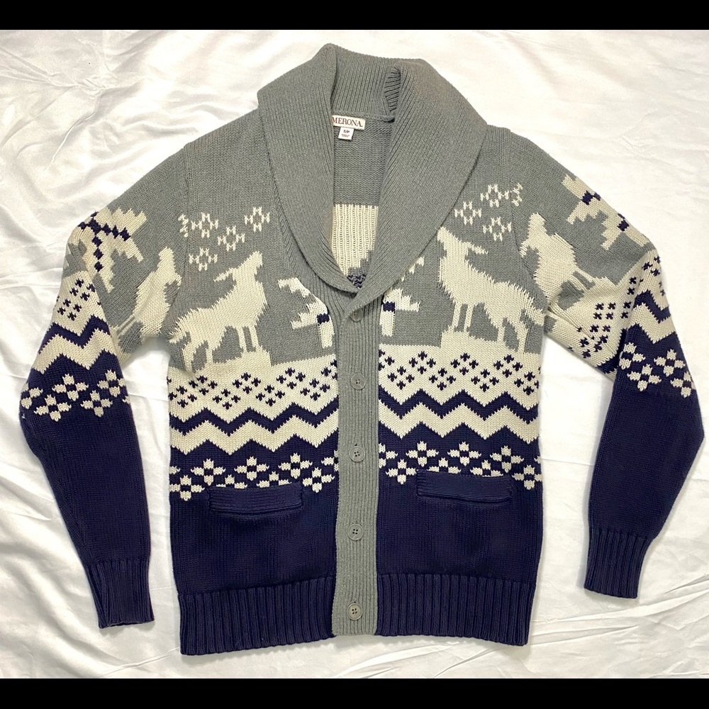 cowl-neck winter cardigan